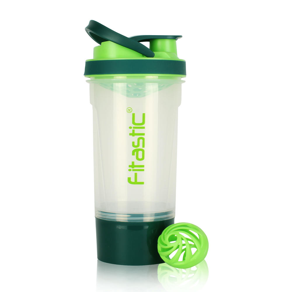 Fitastic ProFusion Shaker with Compartment – 500 ml Shaker – Food Grade – BPA Free – Leak Proof – With Compartment