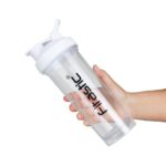 Fitastic UltraMix Shaker  with Silicone Carrying Loop  – Food Grade – BPA Free – Leak Proof – 800 ML-Transparent Gloss White