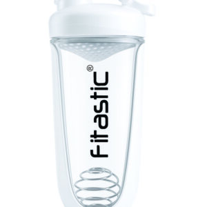 Fitastic Fuel Shaker Bottle – 700 ml | BPA-Free, Leak-Proof with Mixing Mesh | Premium White Protein Shaker for Gym & Fitness