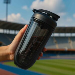 Fitastic Fuel Shaker Bottle – 700 ml | BPA-Free, Leak-Proof with Mixing Mesh | Premium Black Protein Shaker for Gym & Fitness