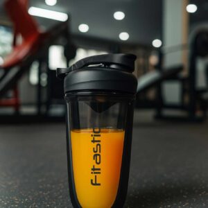 Fitastic Fuel Shaker Bottle – 700 ml | BPA-Free, Leak-Proof with Mixing Mesh | Premium Black Protein Shaker for Gym & Fitness