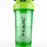 Fitastic Bolt Green Transparent 500ml Shaker Bottle – Leak-Proof, BPA-Free, Clear Protein Shaker with Mixing Ball & Carrying Loop for Pre & Post Workout