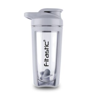 Fitastic Core Sky Grey Shaker Bottle 700 ml with Mixing Ball | Leak-Proof, BPA-Free Protein Shaker for Pre & Post-Workout