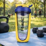 Fitastic Fuel Shaker Bottle – 700 ml | BPA-Free, Leak-Proof with Mixing Mesh | Premium Purple-Pink Protein Shaker for Gym & Fitness(YELLOW)