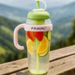 Fitastic CHUGGER 1.2L Hydration Mug – Fruit Infuser Bottle with Handle & Straw Lid for Pre-Workout, BCAA, Detox Water & Gym Use(Green)
